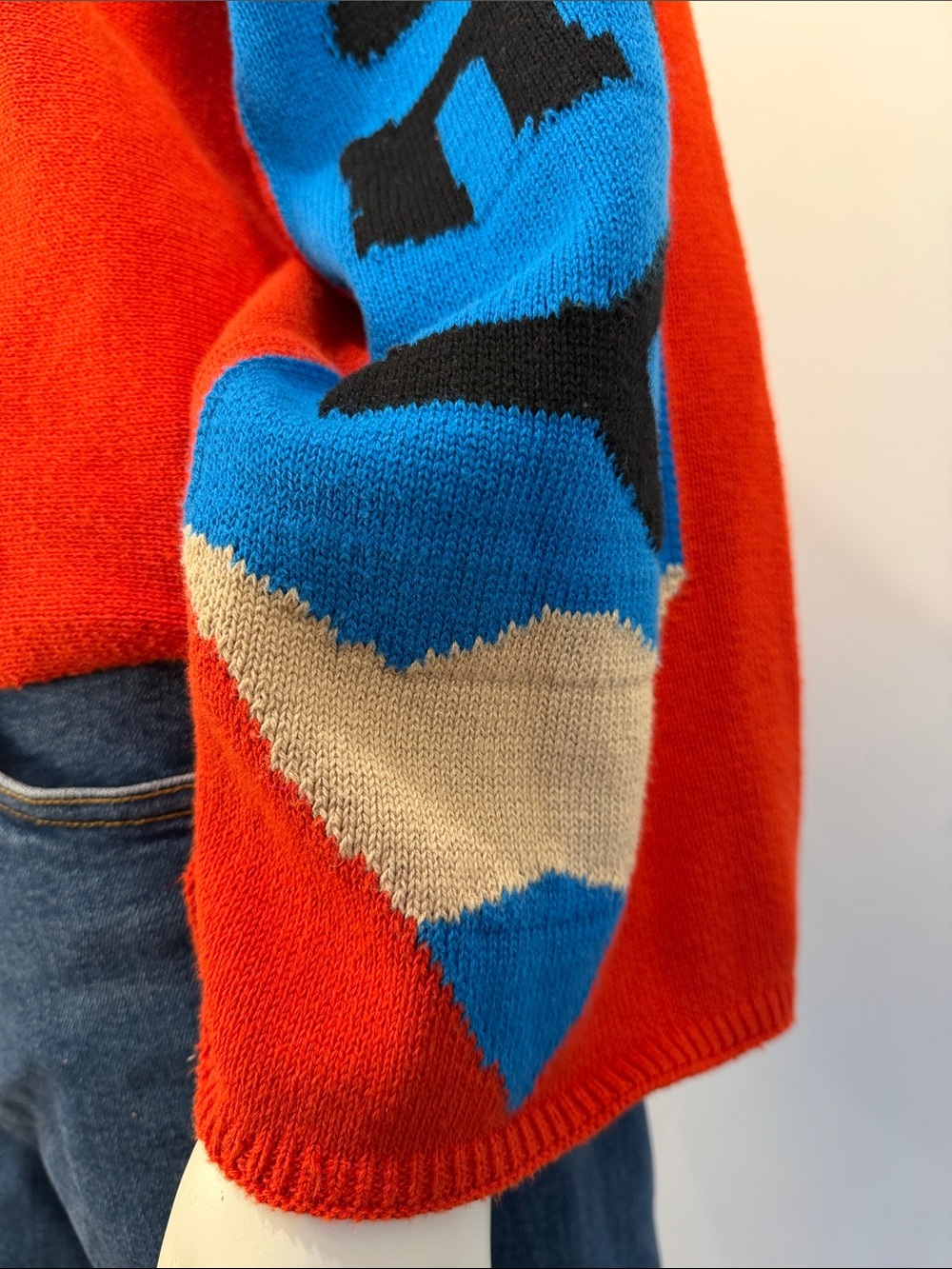 Stella McCartney Red and Blue Pencil Sweater Dopamine Dressing Size Small - Picture 3 of 15